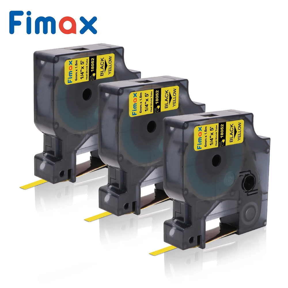 Fimax 2 предмета совместимый с dymo промышленный терм усадочная трубка для 18051 18052 18053 18054 18055 18056 этикетировщик Dymo носорог принтер для печати этикеток