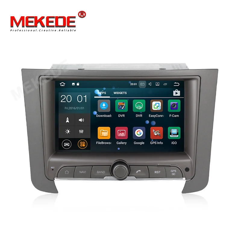 Best 7" 2 Din Android 9.0 Car Radio For SsangYong REXTON 2014 Deckless Car Audio Multimedia Car Stereo DVD Mirror link 1024*600 2