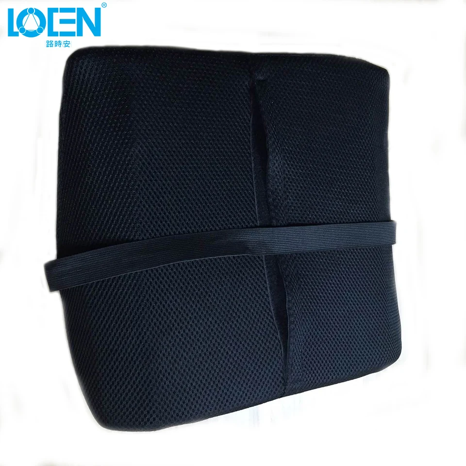 LOEN 2 قطعة/الوحدة تنفس شبكة سيارة مقعد أسود كرسي داعم للفقرات القطنية وسادة لينة القطن عودة الخصر دعم السيارات السفر كرسي مكتب
