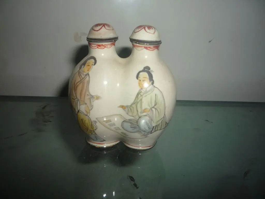 

Collectable old Porcelain snuff bottle,Double bottle,with Mark,free shipping