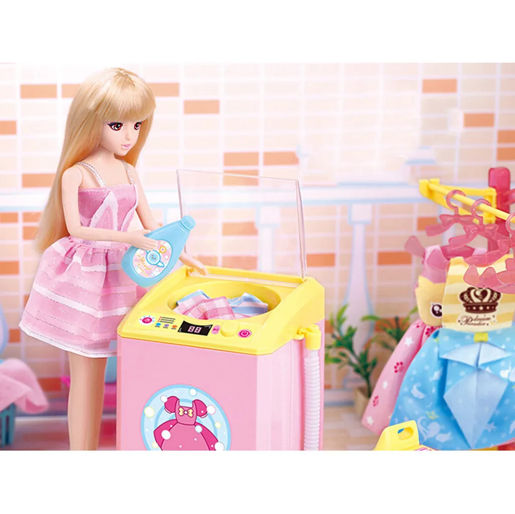Детская ролевая игра для принцессы тканевая Наряжаться ролевые игры игрушка стиральная машина Классический Детский обучающий игрушка T9