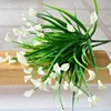 New beautiful 25 heads/bouquet mini artificial calla with leaf plastic fake lily Aquatic plants home room decoration flower ► Photo 1/6