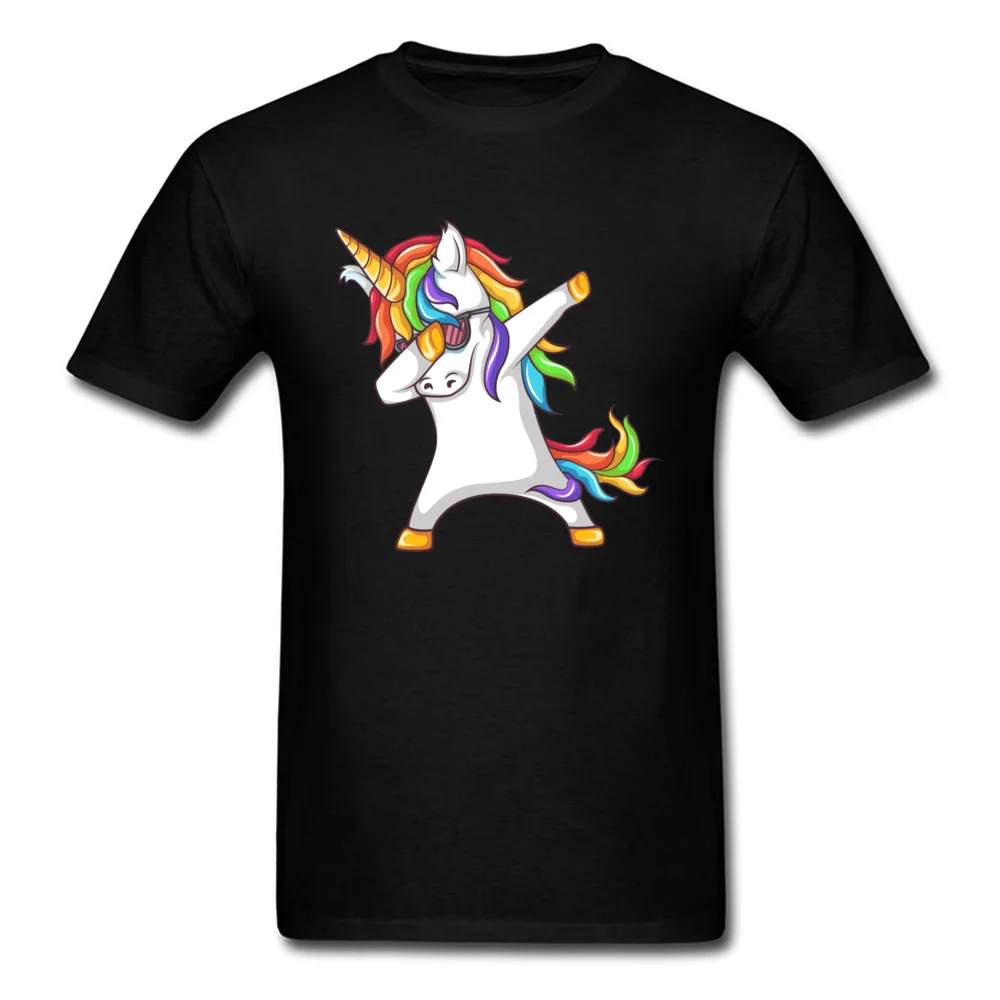 

Dabbing Unicorn Dance T Shirt Men Rainbow Cartoon T-shirt Cute Horse Printed Birthday Party Gift Clothes Personality
