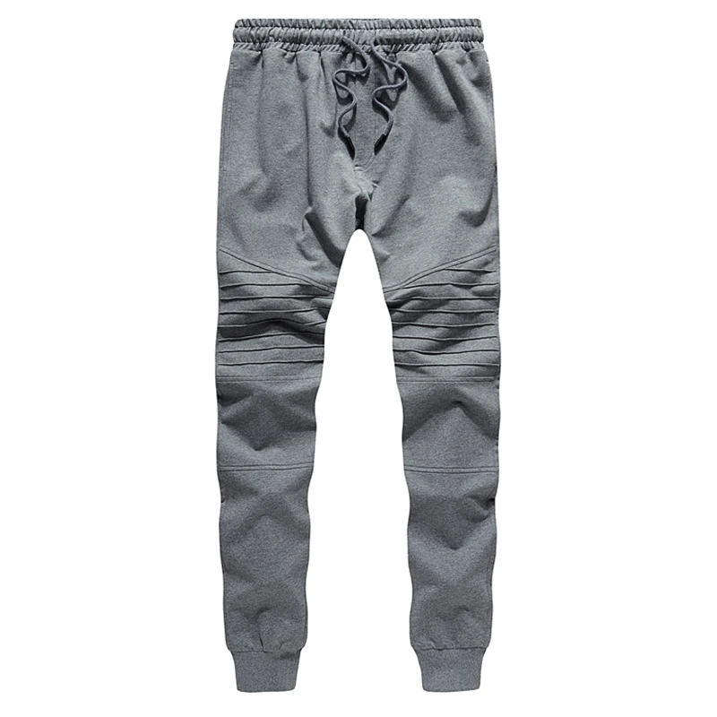 Однотонные мужские брюки, брендовые облегающие брюки, мужская спортивная одежда с несколькими карманами, тренировочные брюки для бега, спортивный костюм, мужские брюки, комплекты, размер США - Цвет: LK43 Grey