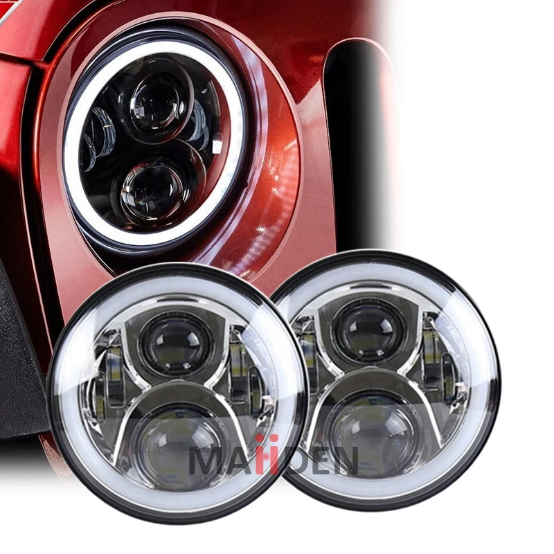 7 &quotкруглый светодиодный фары для вождения с поворотом DRL Jeep Wrangler TJ LJ JK CJ 8 дюймов