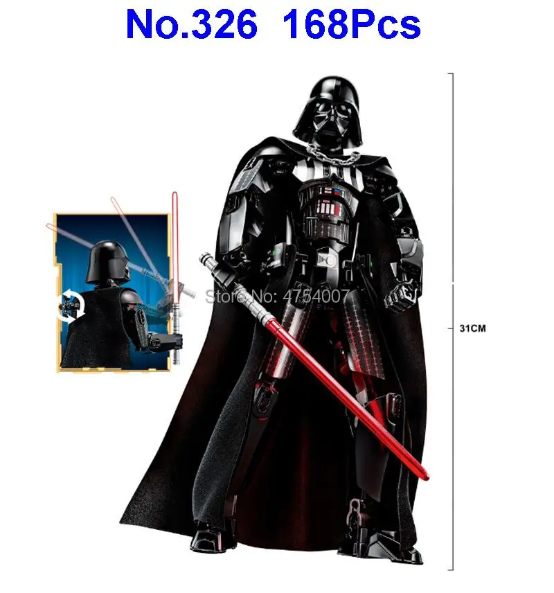 

326 168pcs star wars black warrior 75534 building block Toy