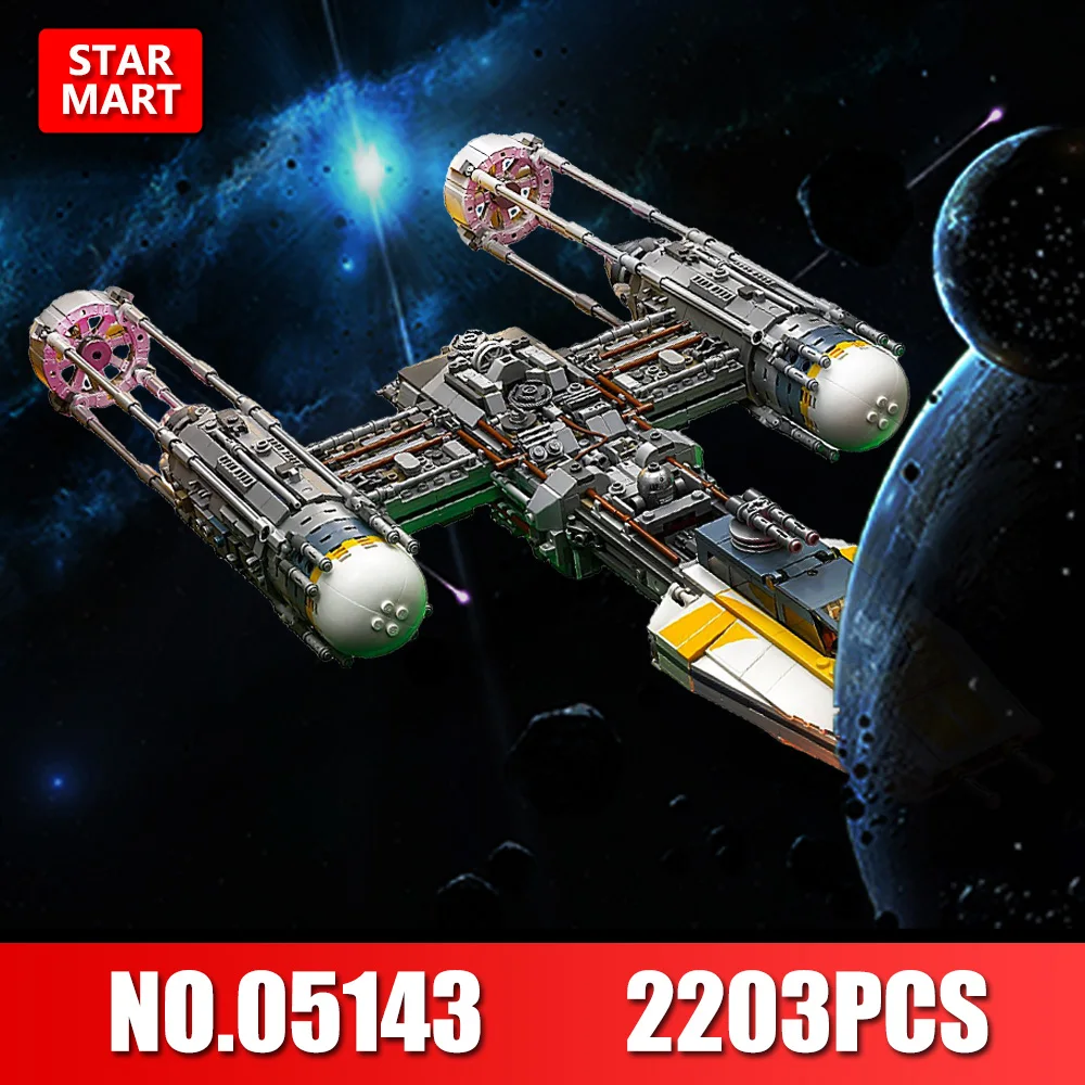 

Lepin 05143 Star Series Wars The New Y-wing Starfighter Set Model Building Blocks Bricks DIY Toys Kids Gifts legoINGE 75181