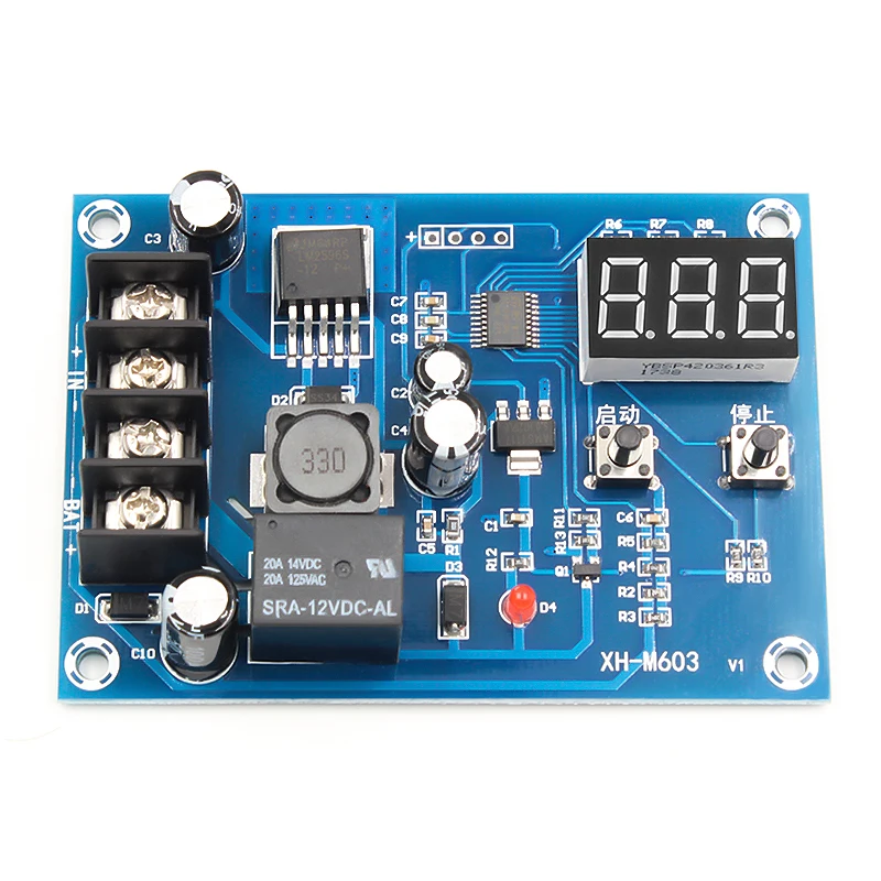 XH-M603 модуль управления зарядкой цифровой светодиодный дисплей хранение литиевая батарея зарядное устройство переключатель защиты 12-24 В