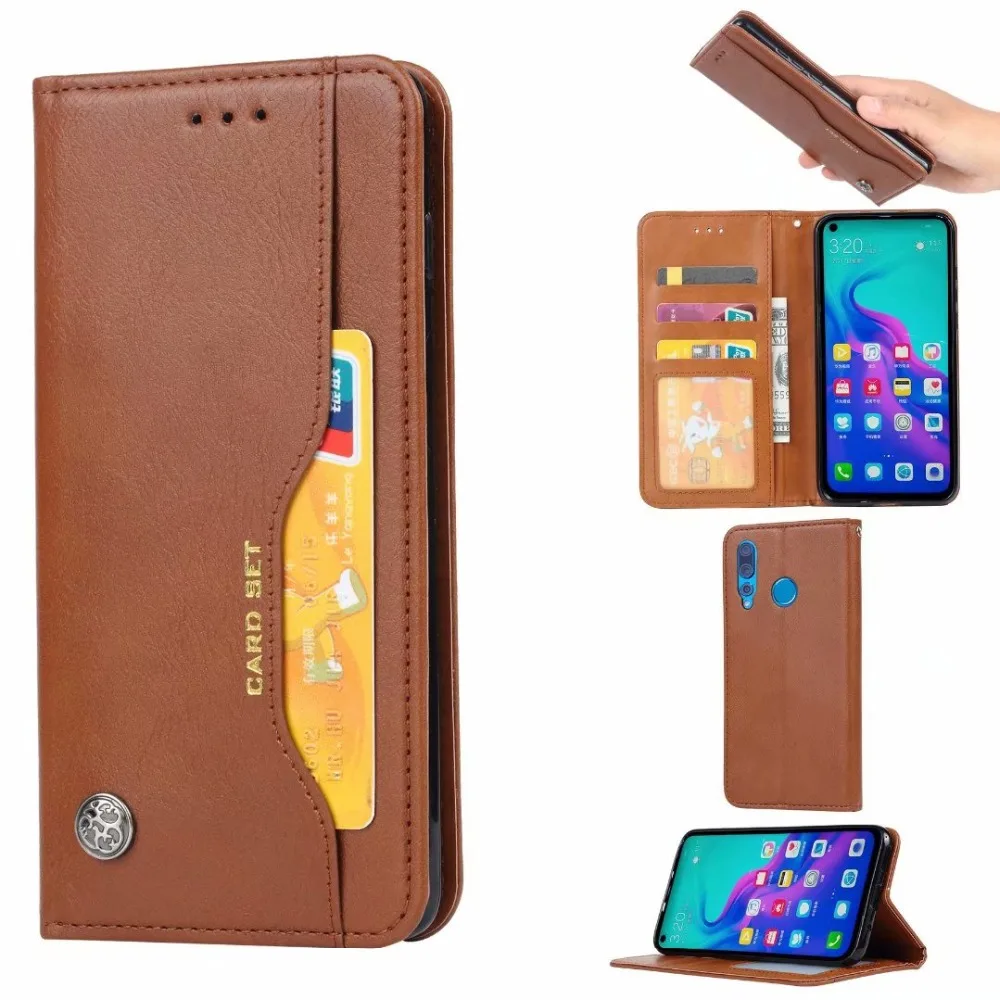 Для huawei nova 4 чехол Магнитная Подставка Крышка huawei nova 4 чехол для телефона вьетнамки из искусственной кожи слот для карты Крышка защитный экран