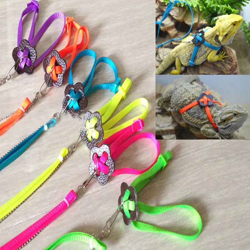 Adjustable Reptile Lizard Harness Leash Walking Pet Cabrite Hauling