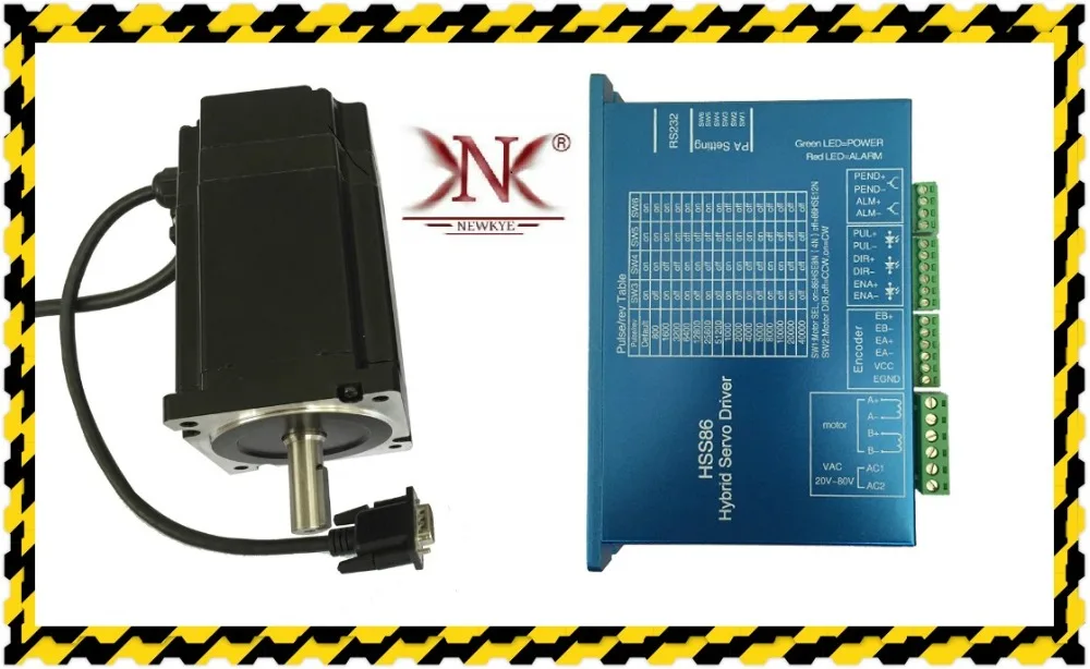 

Nema 34 12N.m Hybrid servo motor and driver / closed loop stepper motor package