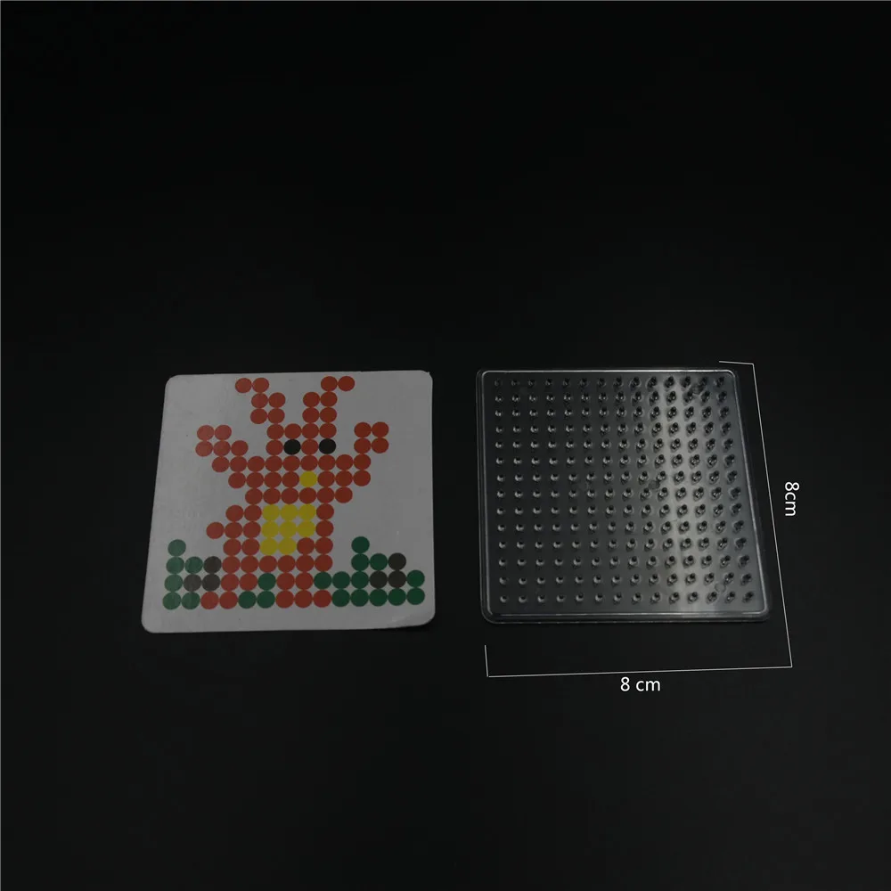 Hama Beads Template With Color Paper 5mm Plastic Stencil Jigsaw Perler Beads Diy Transparent Shape Puzzle Pegboard patterns - Цвет: 14