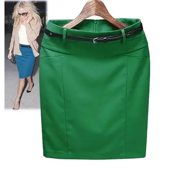 

2019 New Fashion Autumn Women Skirt High Waist Pencil Skirt Plus Size Formal Skirt Skirts Women LY205