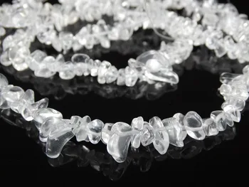 

Natural Clear Crystal Quartz Gems stone 5-8mm Freeformed Chip Beads 35'' for Jewelry Making Crafts 5 Strands/Pack