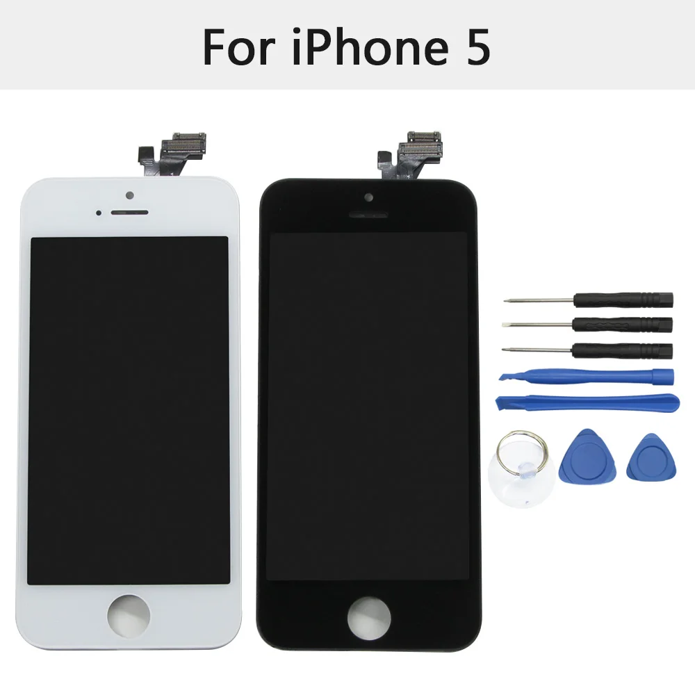 

100% For iPhone 5 5s 5c LCD Display Touch Screen Digitizer Assembly For iPhone 5c 5s 5 Replacement Display With Free Tool Kits