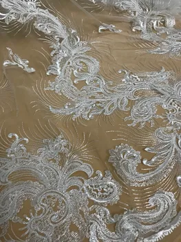 

luxury french net lace fabric embroidered tulle mesh lace fabric JIANXI.C-62320 with super quality