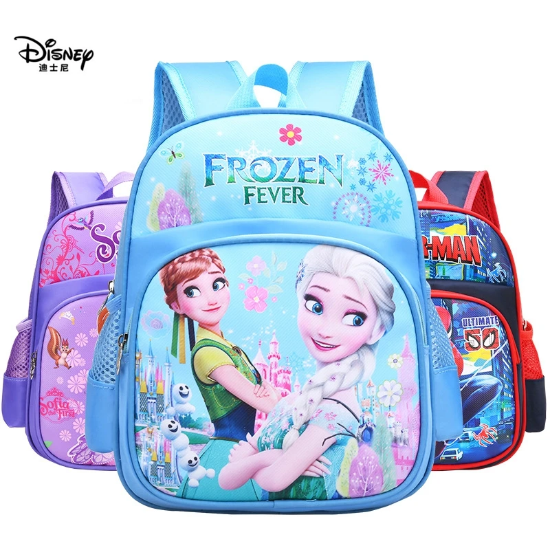 Дисней детские сумки уменьшенный вес защищен позвоночника Дышащие Мальчики и девочки 3-8 лет мультфильм милые школьные сумки F