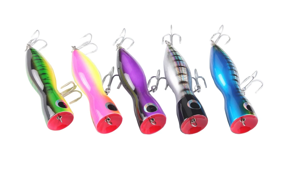 Mizugiwa-Jigging-fishing-Tuna-Fishing-lure-GT-Popper-Trolling-Bait-Wood-Body-130g-20cm-Handcraf-Wood (2)