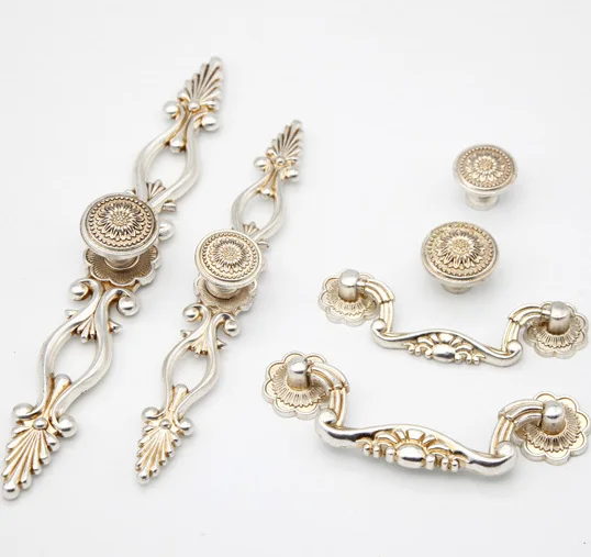 Furniture Pull Handles Knob Antique Silver Color for Furniture Door Drawer Cupboard Cabinet Closet Wardrobe Bedstand Archaize