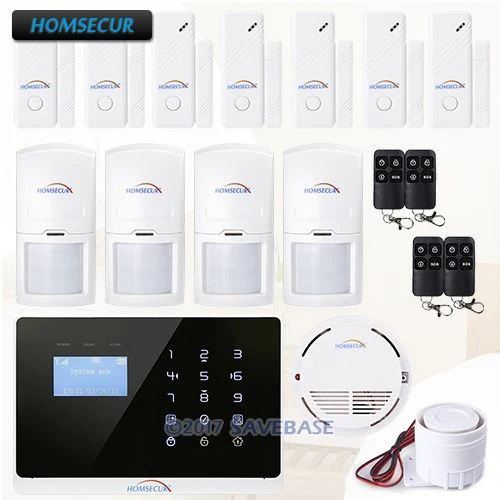 

HOMSECUR GSM/PSTN Autodial Home Alarm System+ Door Sensor Inspection Function With EN & FR Menu Adjustable
