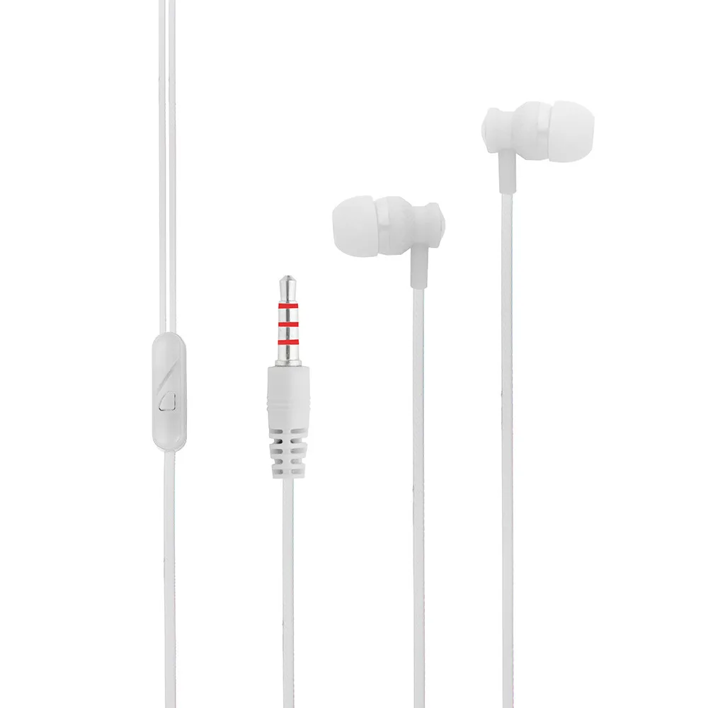 

Universal 3.5mm Flat Head In Ear Wired Sports Headphone Earbuds Stereo Earphone With Mic For iPhone Huawei