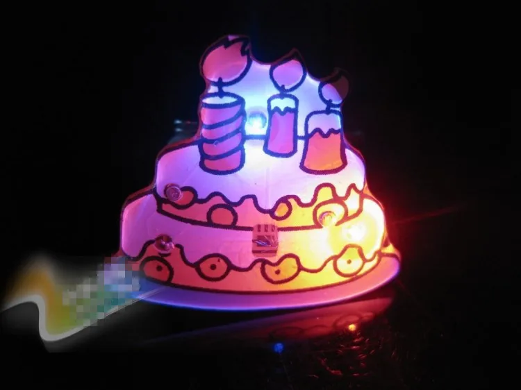 150 Pcs Lot Nouveau Led Broches De Gateau D Anniversaire Pour Ornements Joyeux Anniversaire Fete Decoration Led Badge Allumer Jouets Aliexpress