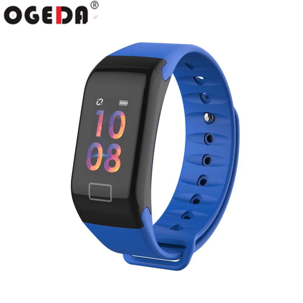 

OGEDA 2019 Smart Bracelet Color Screen Blood Pressure Fitness Tracker Heart Rate Monitor Smart Band Sport for Android IOS