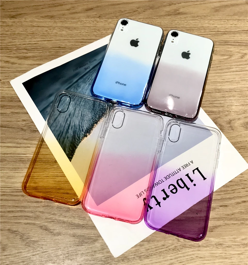 Gradient Rainbow TPU Case For iphone XR 6 6s 7 8 Plus X XS MAX Soft Cover Silicone Meizu M3 M3S M5 M6 M6S Note Pro Pro6 5C 5A |