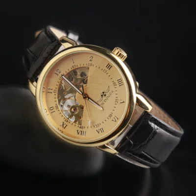 

2017 fashion machinery table The fan dial On the back of the hollow out men's watch