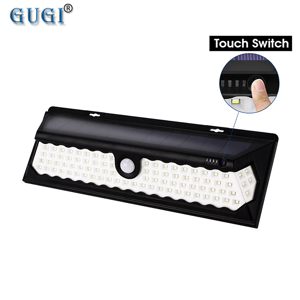 

GUGI 118 Led Outdoor Solar Garden Light PIR Motion Sensor IP65 Waterproof Led Solar Light Security Light For Garden Courtyard