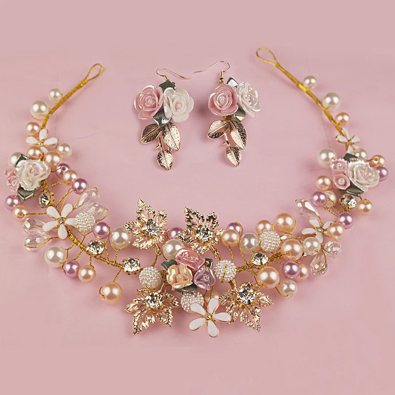 Prix pour Or Couleur À La Main Fleur Coiffes De Mariage De Mariée Perle Et Cristal Bandeaux Pour Les Accessoires De Cheveux De Mariée Bijoux Prix pour Or Couleur À La Main Fleur Coiffes De Mariage De Mariée Perle Et Cristal Bandeaux Pour Les Accessoires De Cheveux De Mariée Bijoux