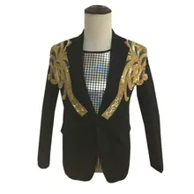 Новая Корейская версия хоста костюм с вышивкой куртка мужская певица костюмы мужской тонкий костюм платье tide