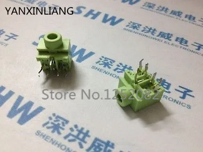 

20Pcs 3.5mm Female Audio Connector 5 Pin DIP Stereo Headphone Jack PJ-317 Green