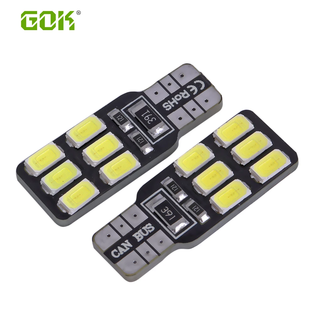 

100pcs Error Free T10 Canbus Led w5w T10 led 158 168 194 5630 5730 t10 12smd LED Car Canbus Replacement Light Lamp Bulbs 12v