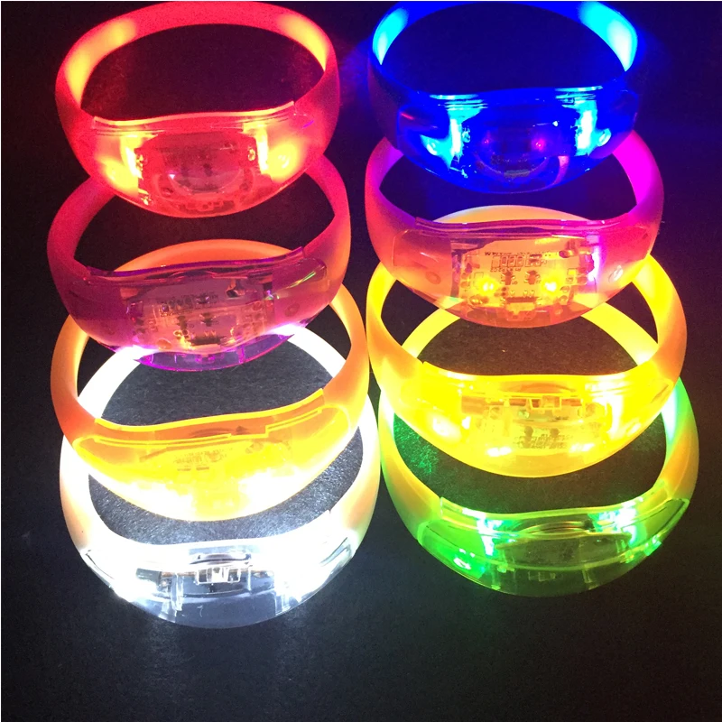 LedLuminous Toys NeonLed Party Light UpLed BraceletBangle Sound Activated Christmas Bracelet Glowing Bracelets Custom Logo (9)