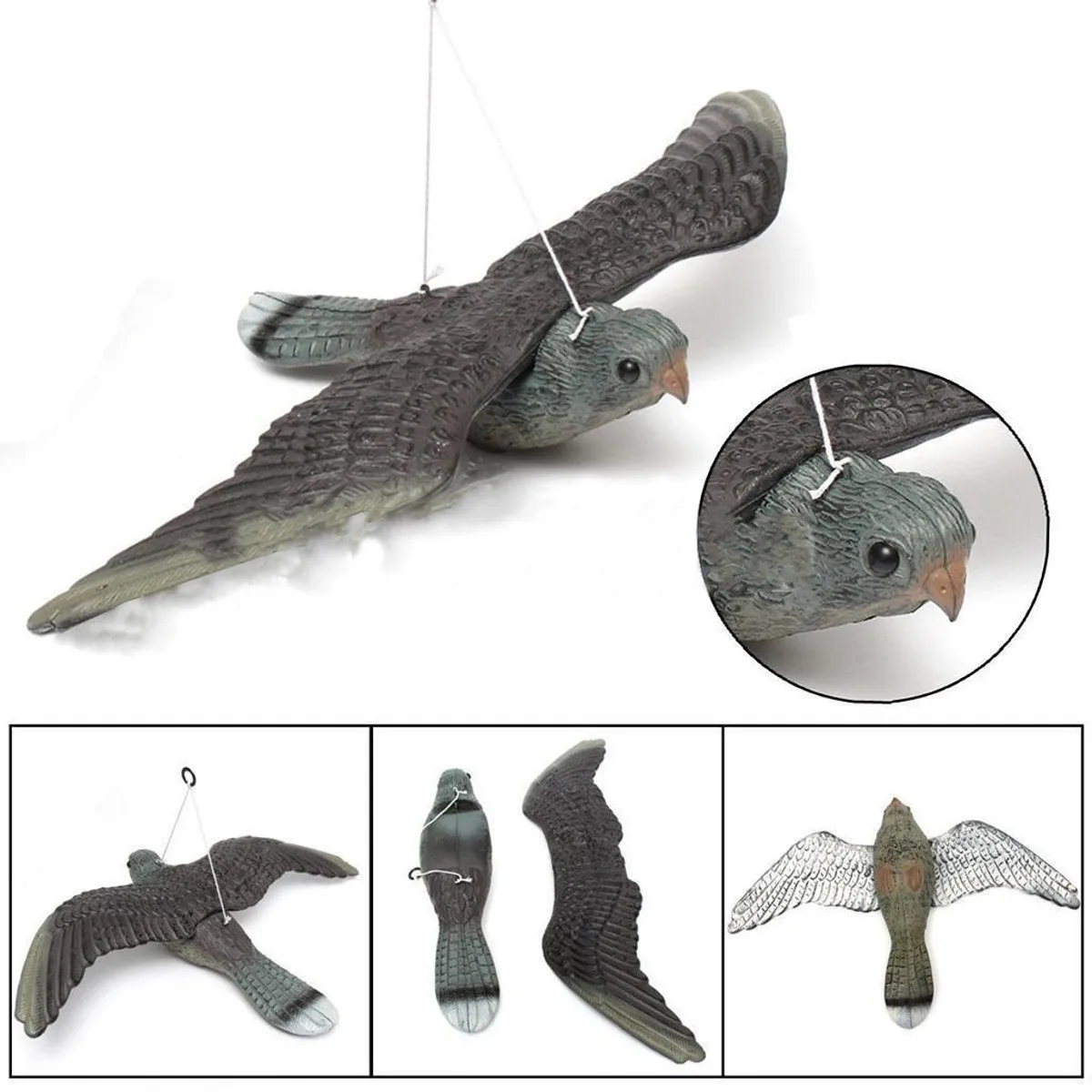 3D глаза охотничьи приманки Летающий ястреб поддельные птицы звонящий Scarer сад вредителей отпугиватель стрельбы для охоты на открытом воздухе