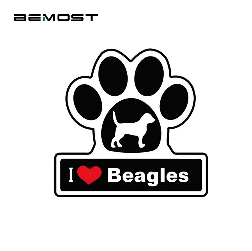 BEMOST 11 2*11 см автомобильные наклейки с надписью I LOVE BEAGLES DOG Paw декоративные