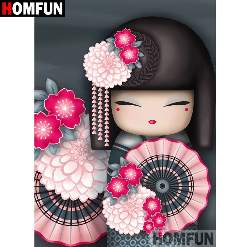 

HOMFUN Full Square/Round Drill 5D DIY Diamond Painting "Cartoon girl" Embroidery Cross Stitch 5D Home Decor Gift A07834
