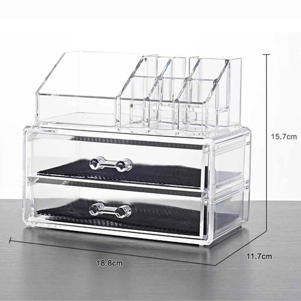 High Quality Clear Acrylic Cosmetic Jewelry Organizer Drawer Makeup Storage Insert Holder Box Free Shipping HG0024 (17)