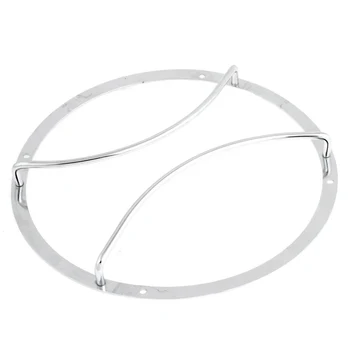 

25cm Dia Round Truck Woofer Cover Speaker Subwoofer Grill Silver Tone