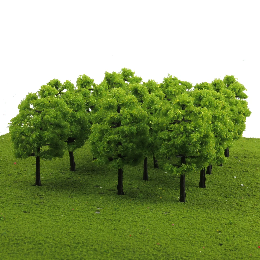 KILOKITS Lot de 4 feuilles d'arbre pour terrain ferroviaire Accessoires miniatures 