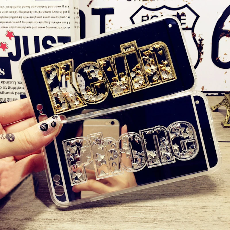 Custom Name 3D Bling Mirror Phone Case for iPhone 11 12 13 Pro Max XR 7 8 Plus X Samsung Galaxy S20 Ultra S21 FE S22 Note 20 10 iphone 13 pro max case leather
