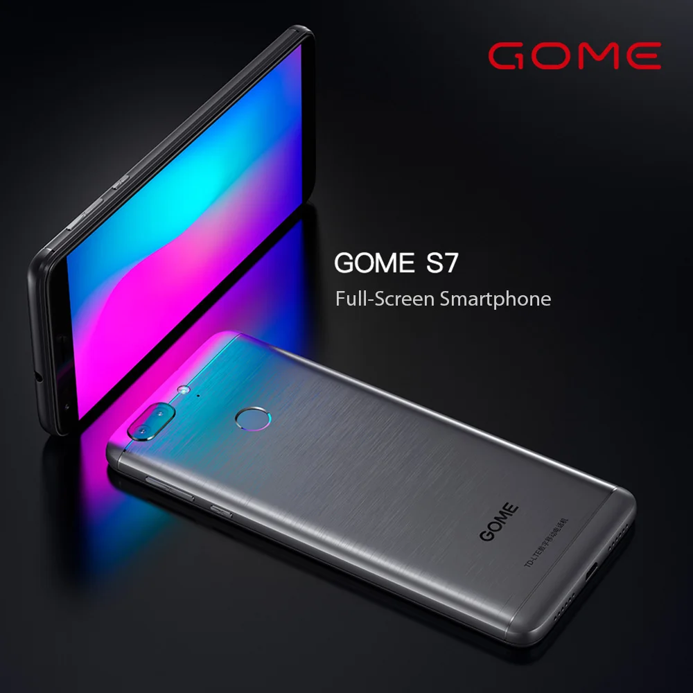 GOME S7 мобильный телефон 4 Гб 64 Гб 5,7 дюймов 18:9 HD MT6750T Восьмиядерный Android 7 две sim-карты 13 МП+ 8 Мп 4000 мАч отпечаток пальца