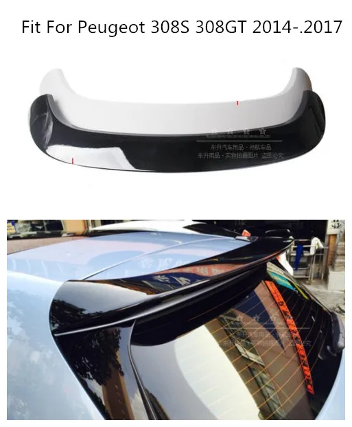 

ABS primer Car rear Trunk Lip Spoiler Wing Fit For Peugeot 308S 308GT 2014.2015.2016.2017 BY EMS