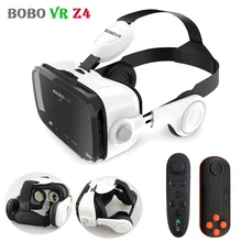 Original BOBOVR Z4 Leather 3D Cardboard Helmet Virtual Reality VR Glasses Headset Stereo Box BOBO VR for 4-6′ Mobile Phone