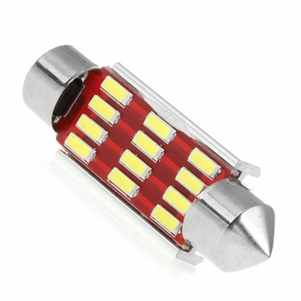 10 шт. 12LED 4014 SMD купольный festoon лампа 12В Лампа для чтения карты автомобильные