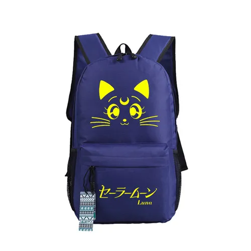 Сейлор Мун каваи Луна кошка женский милый рюкзак Mochila Feminina холщовые школьные сумки Luna рюкзак для ноутбука Cat Bookbag Рюкзак - Цвет: 4