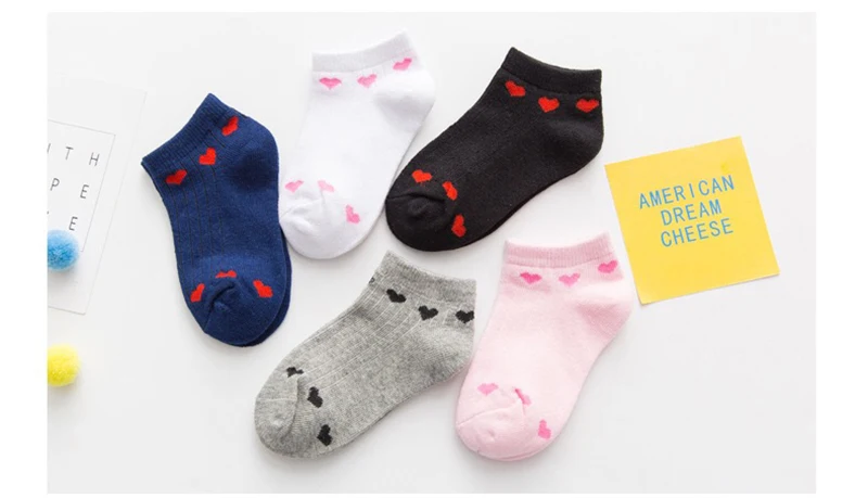 Г. Весенне-осенние хлопковые носки для маленьких мальчиков и девочек с рисунком кота из мультфильма, футбольные спортивные носки для мальчиков от 3 до 12 лет - Цвет: 5 pairs