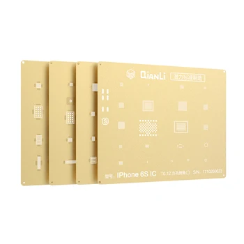 

QIANLI Golden 3D Steel Mesh For IPHONE 5 5S 6 6P 7 7P 8 PLUS NAND IC CPU Repair Tin Planting Template Stainless Steel NET