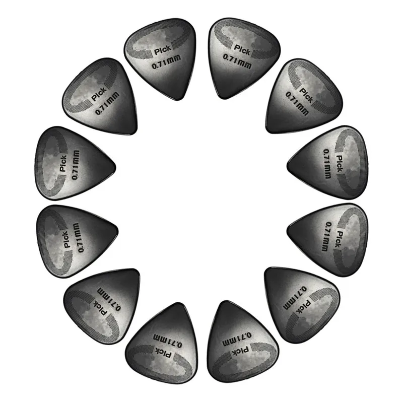 

12Pcs/lot 0.71mm Size Black Strength Durability Guitar Pick Guitar Plectrums For Electric Acoustic Guitar Parts Accessories